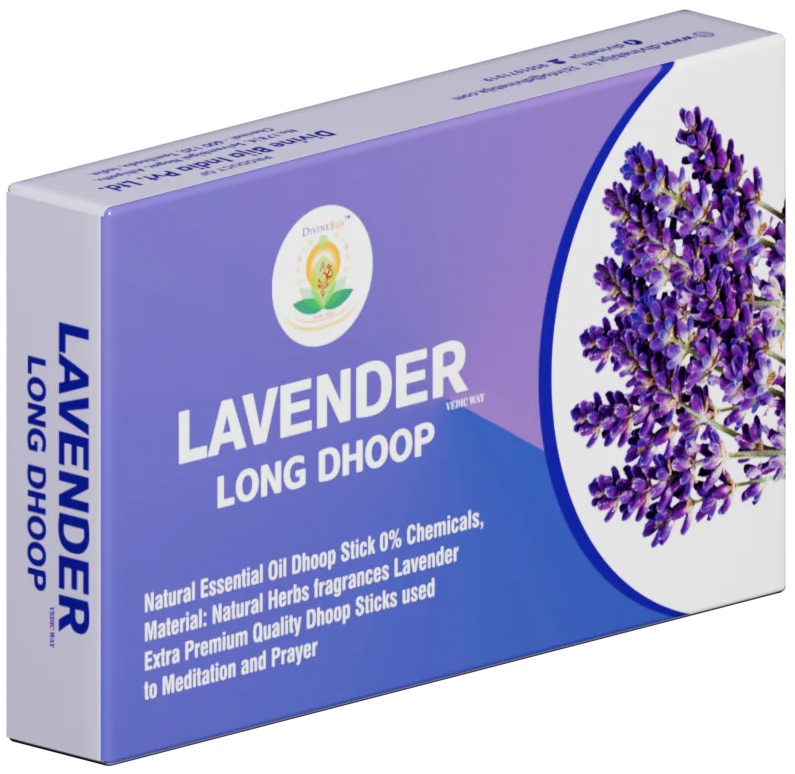 Divine Bija Long Dhoop Incense Sticks | Lavender | Id128 #128/259