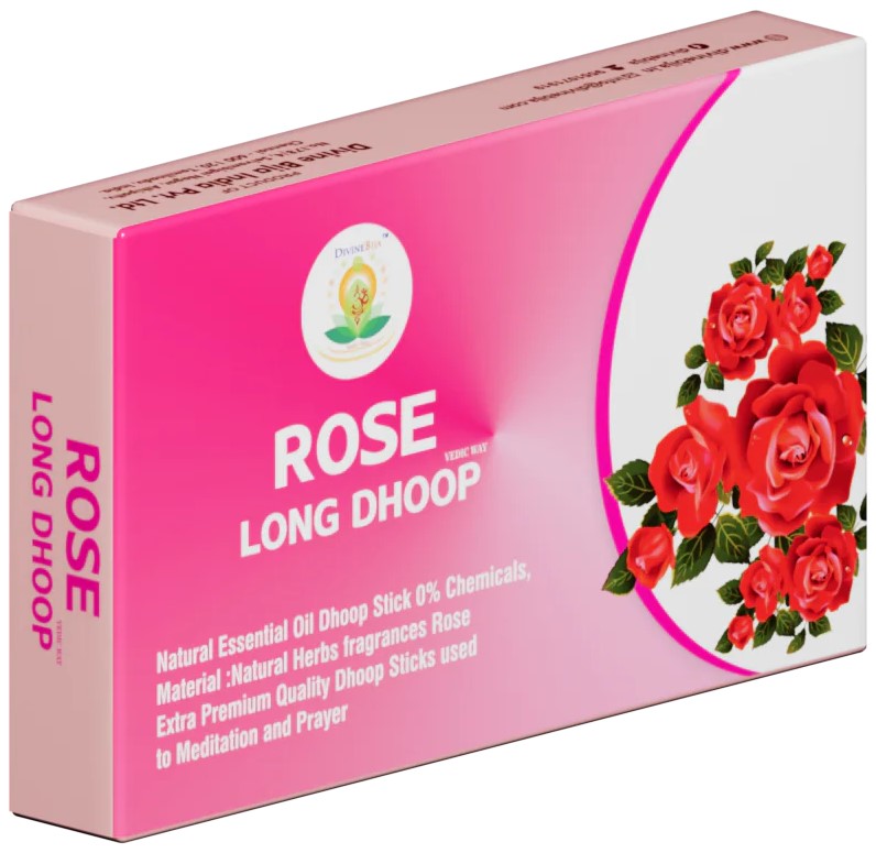 Divine Bija Long Dhoop Incense Sticks | Rose Id130 #130/259