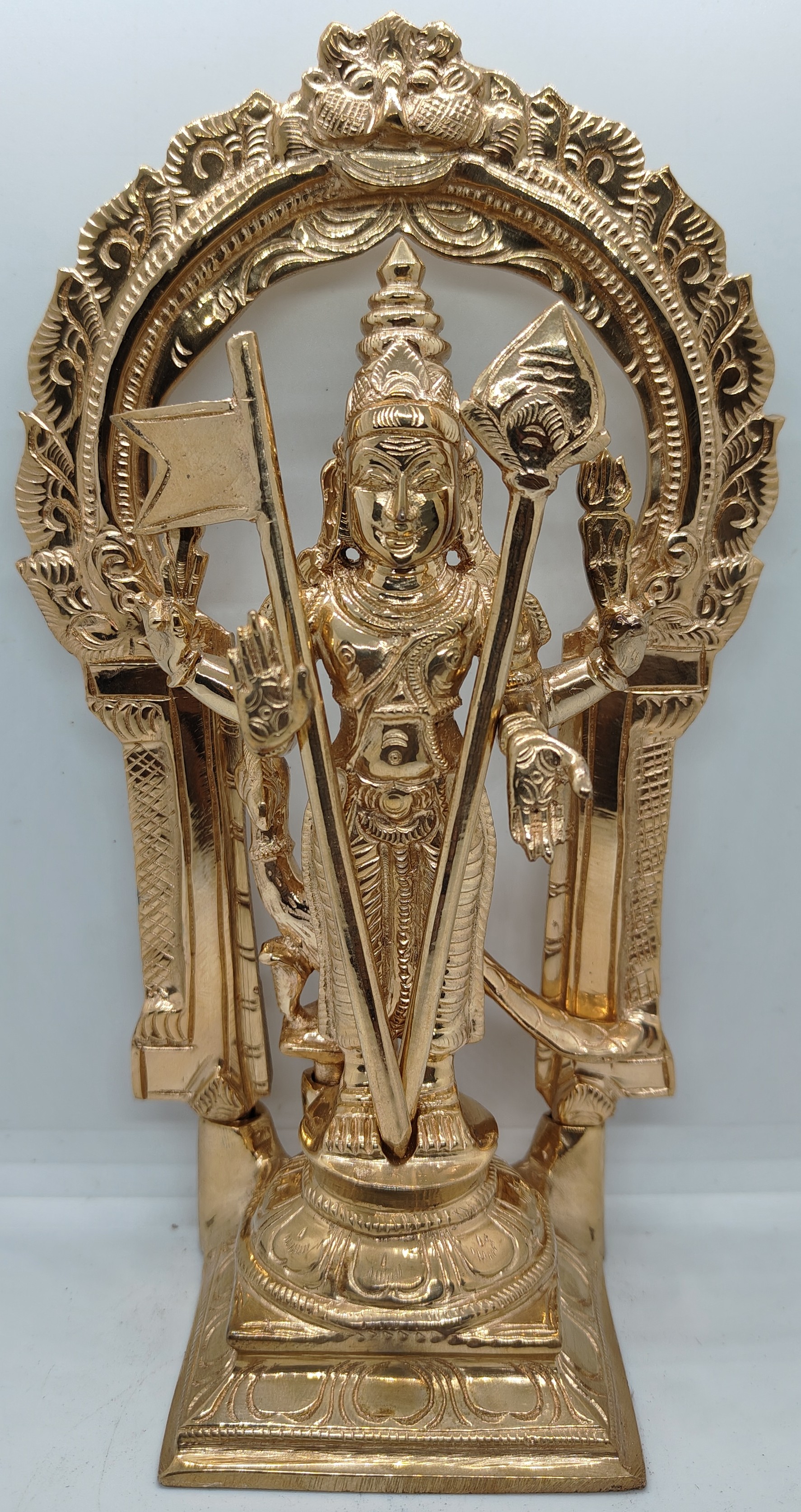 Divine Bija Lord Murugan With Arch 8 inches Panchalogam Id134 #134/259