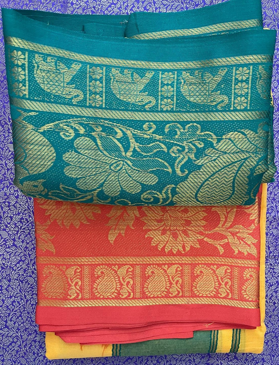 Divine Bija Mongo Cotton Dhoti Big Border 9 X 5 Id140 #140/259