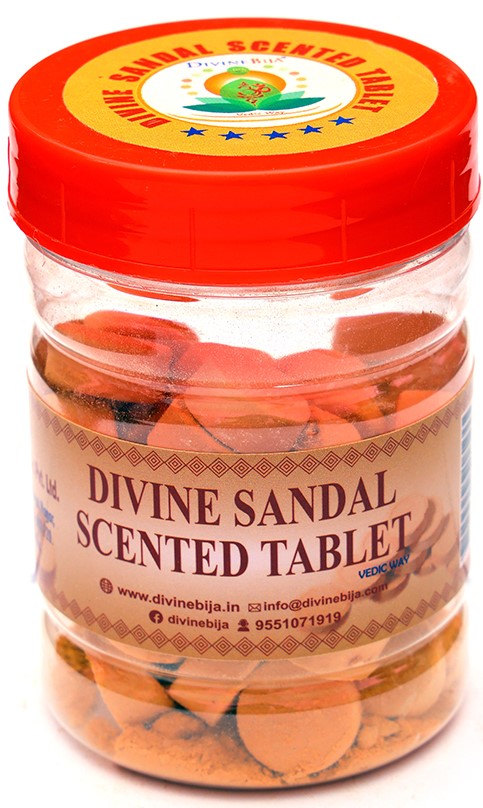 Divine Bija Sandal Scented Tablet Round Divine Bija Global (Vedic Way) | A story of motivation, passion and unconditional commitment