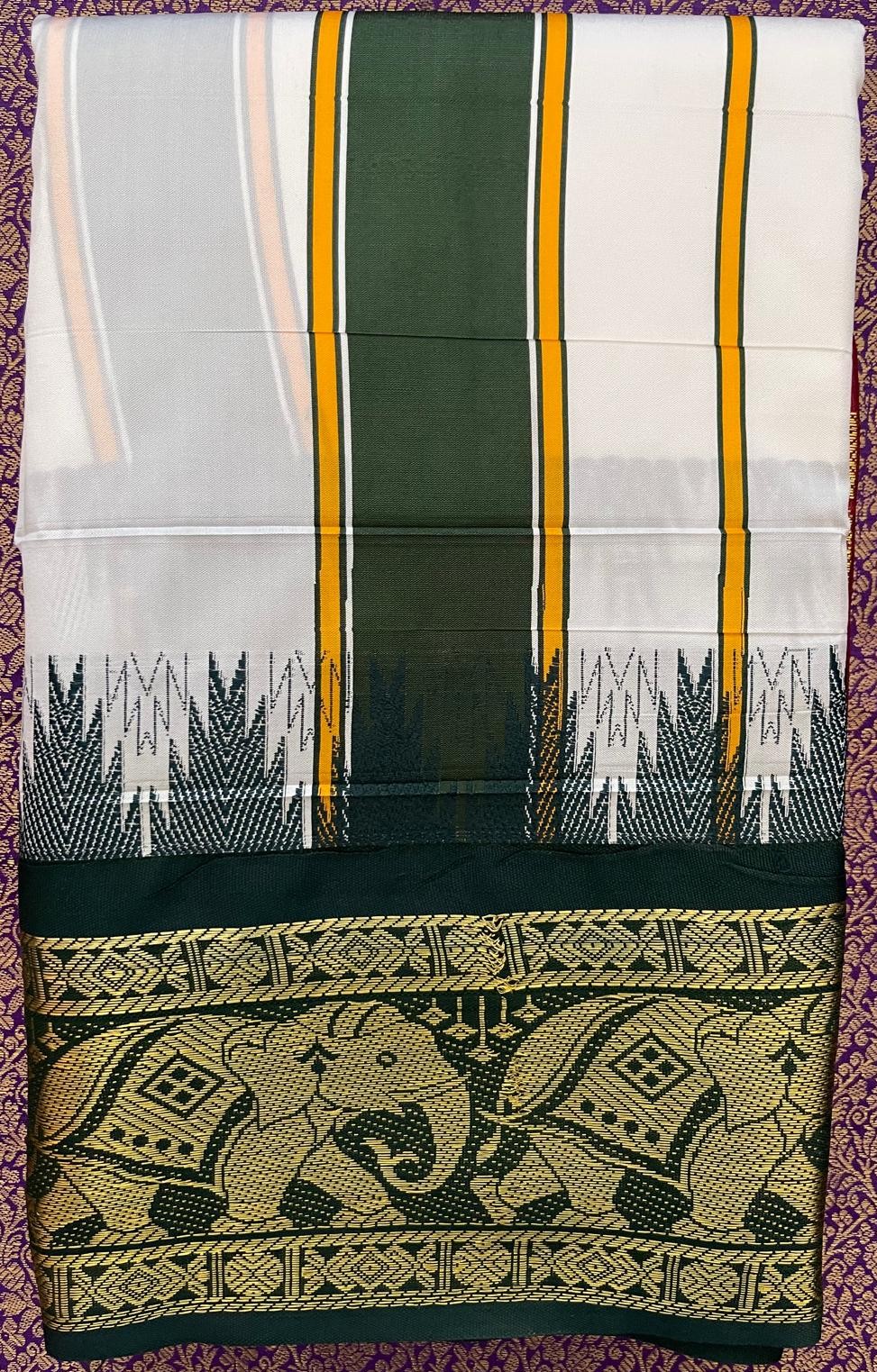 Divine Bija Semi Silk Dhoti 9 X 5 Id208 #208/259