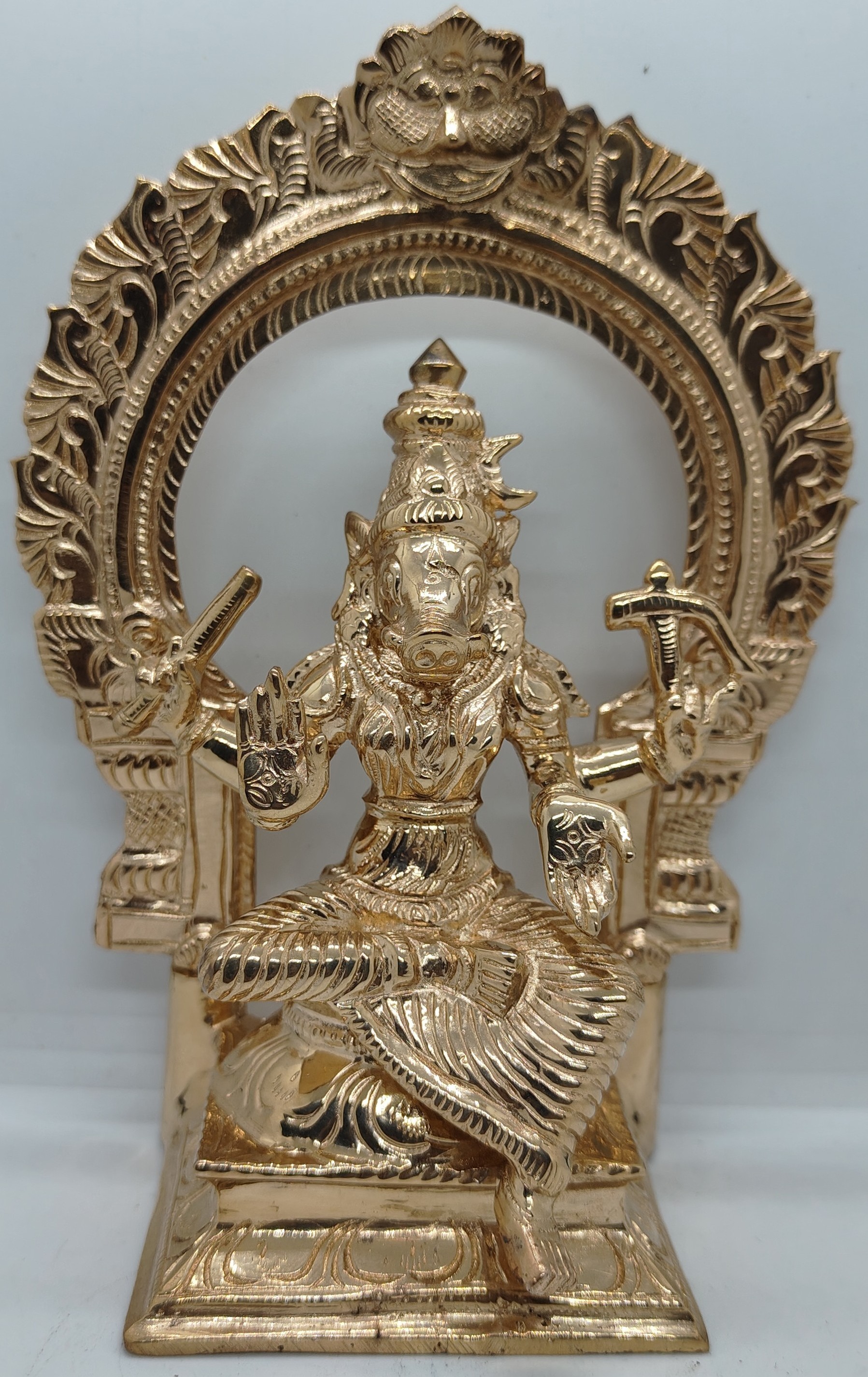 Divine Bija Sri Varahi Amman With Arch 7 inches Panchalogam Divine Bija Global (Vedic Way) | A story of motivation, passion and unconditional commitment