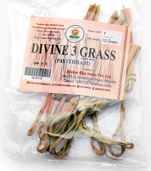 Divine Bija 3 Pul | Grass Pavithiram | 3 Darbha Grass | Kusha Grass for Pooja | Rituals Divine Bija Global (Vedic Way) | A story of motivation, passion and unconditional commitment