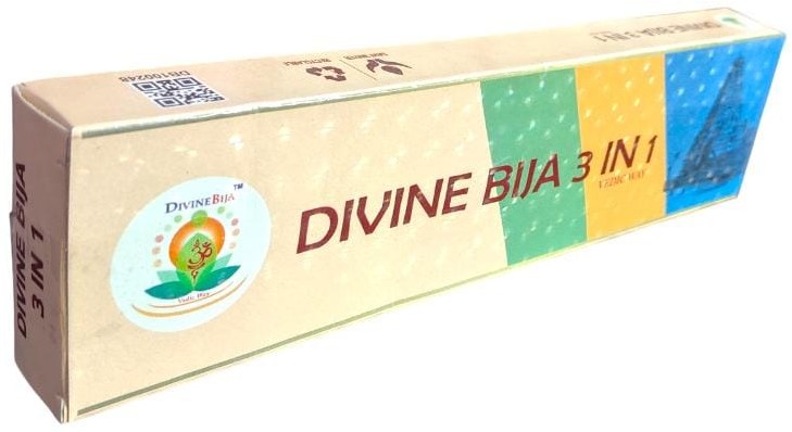 Divine Bija 3-in-1 | Natural Agarbatti Incense Sticks Jasmine | Rose | Sandal - Fragrance Id6 #6/259