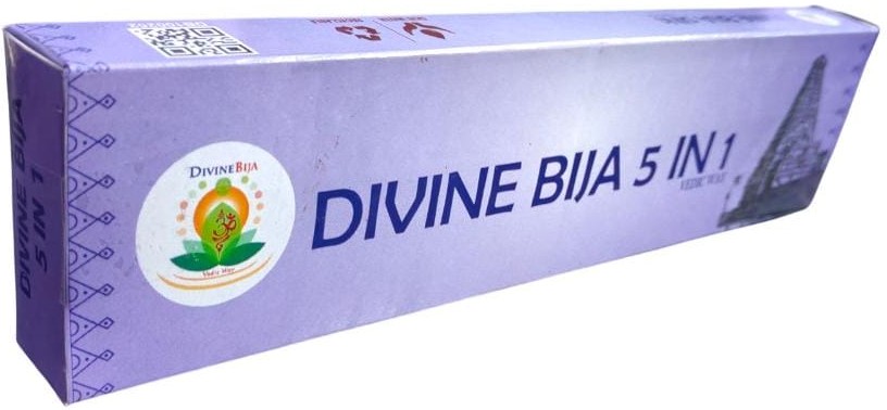 Divine Bija 5-in-1 | Natural Agarbatti Incense Sticks Jasmine | Rose | Sandal | Champa | Marikozhunthu - Fragrance Id8 #8/259