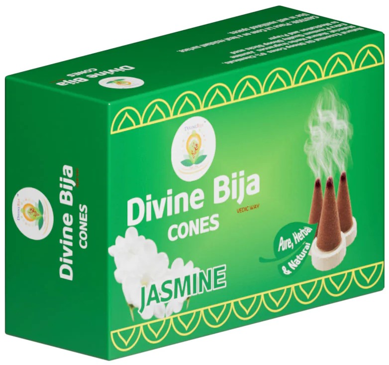 Divine Bija Incense Dhoop Cones | Jasmine | Id93 #93/259