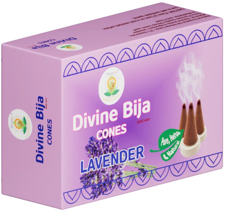 Divine Bija Incense Dhoop Cones | Lavender | Id94 #94/259